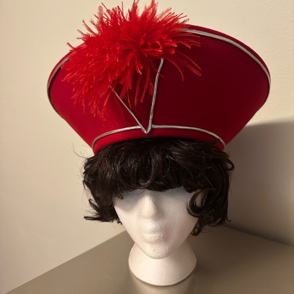 Vintage Women’s red Church hat designed by Sylvia